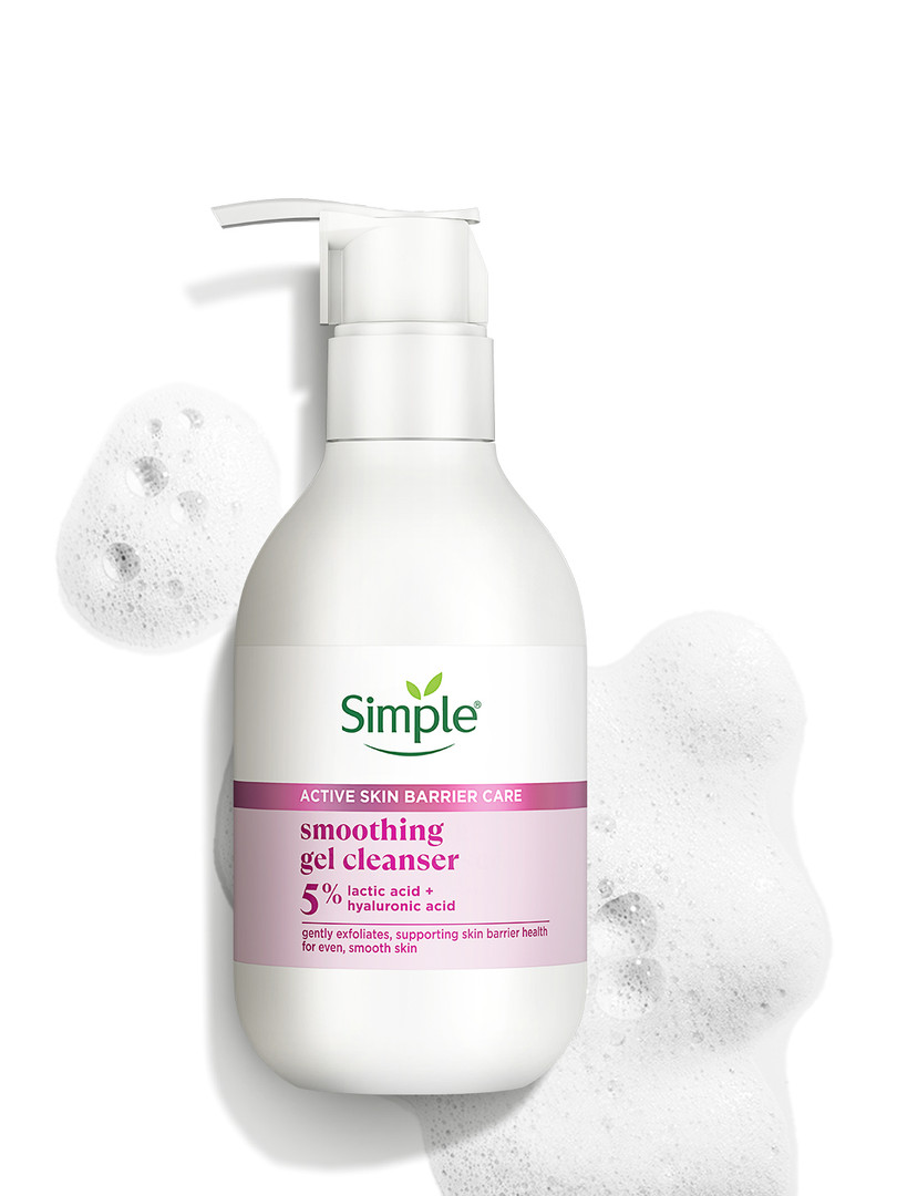 Simple Active Skin Barrier Care Smoothing Gel Cleanser with Lactic Acid- 150ml